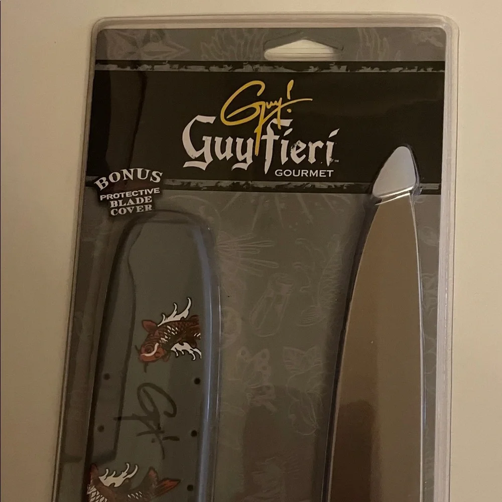 Guy Fieri Gourmet 8-Inch Slicing Knife with bonus blade cover